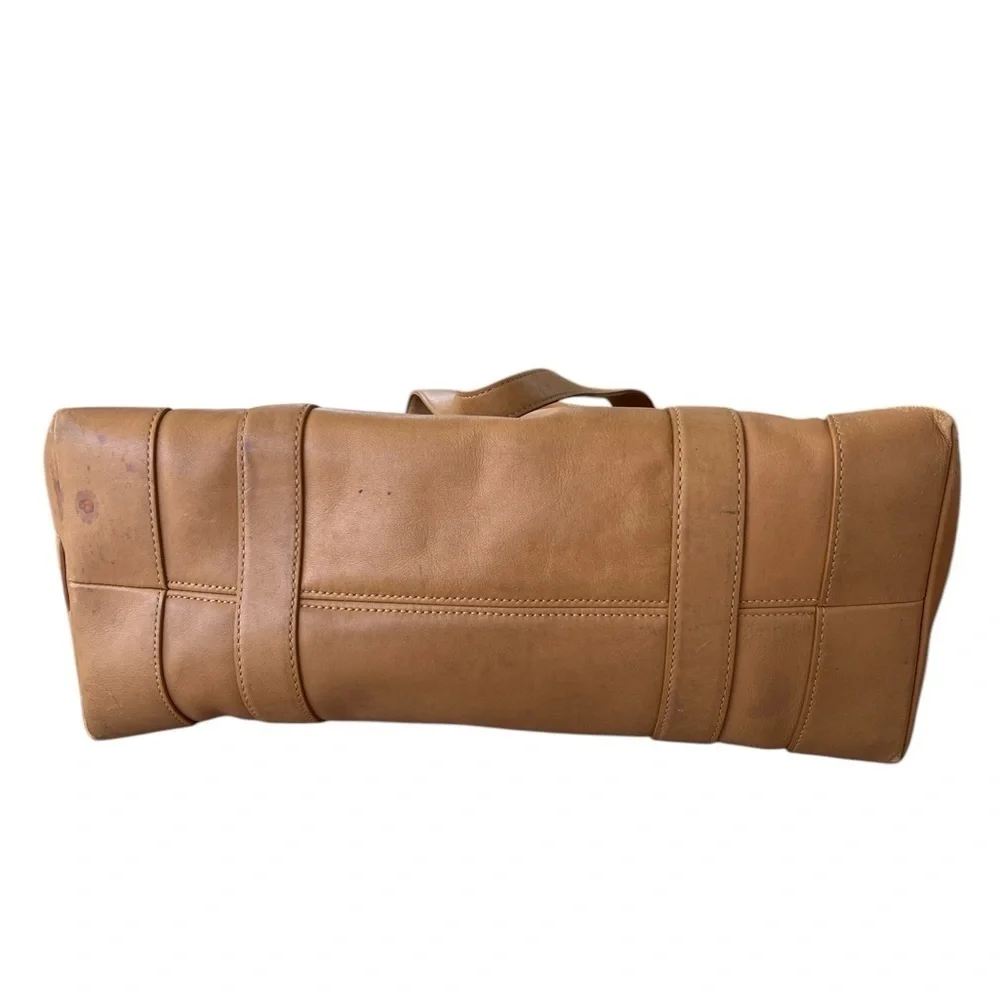 Coach Brown Leather Zip Top Double Buckle Straps - Picture 13 of 14